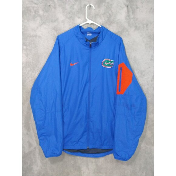 Nike Jacket Mens 2XL Blue Florida Gators Track Windbreaker Full Zip Logo - Picture 1 of 8